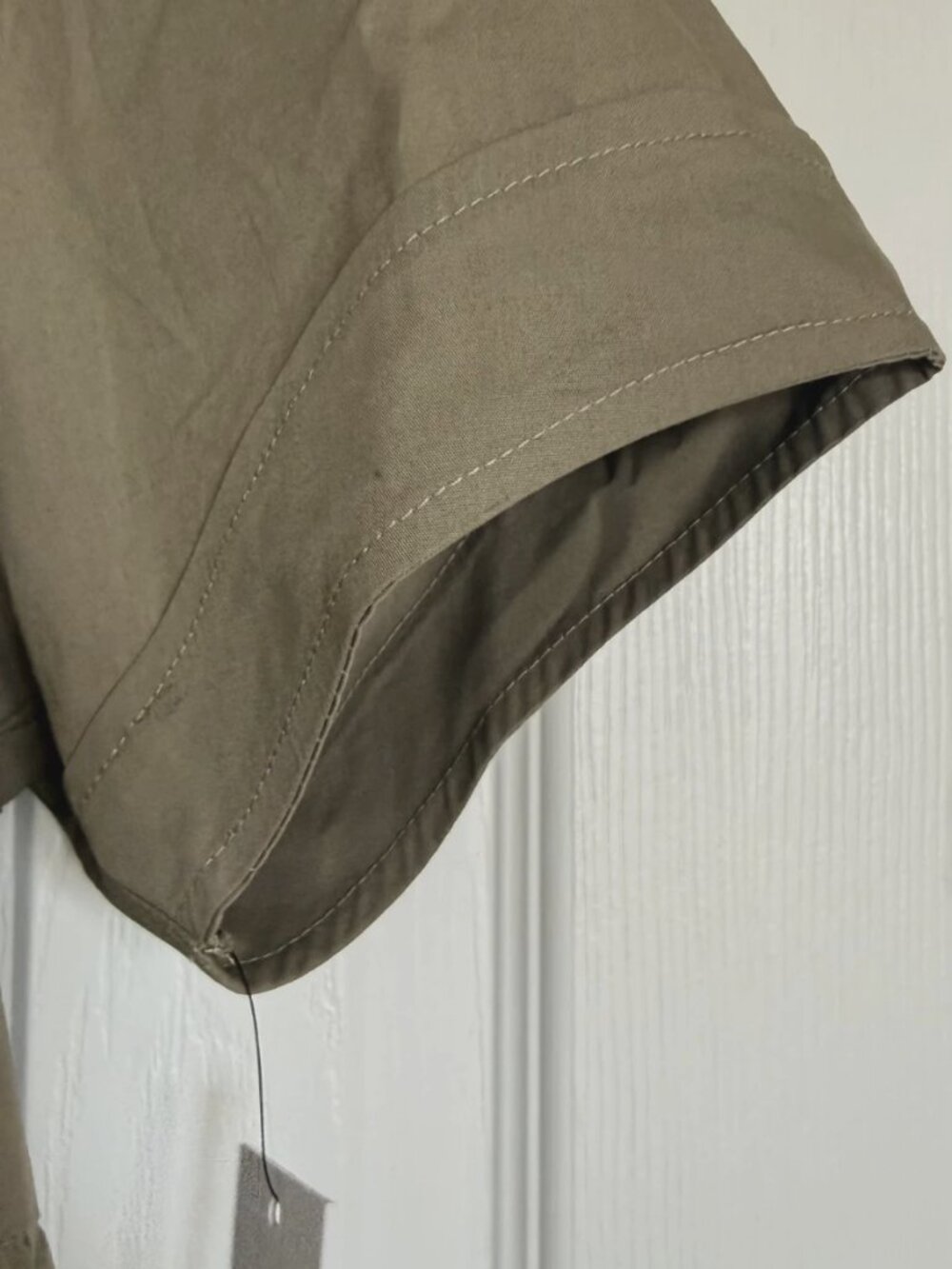 Calvin Klein Women's Olive Khaki Cotton Tiered Maxi Shirt Dress  Size 8 NWT - Picture 13 of 14